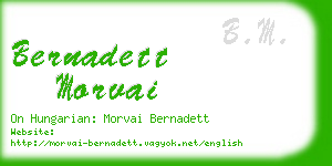 bernadett morvai business card